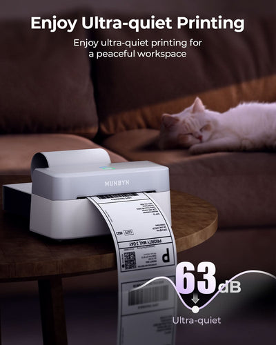 MUNBYN RW403B Bluetooth Thermodrucker Kit für Versand- und Produktetiketten