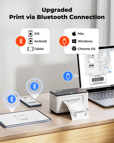 MUNBYN RW941BP 300 DPI Bluetooth Thermodrucker