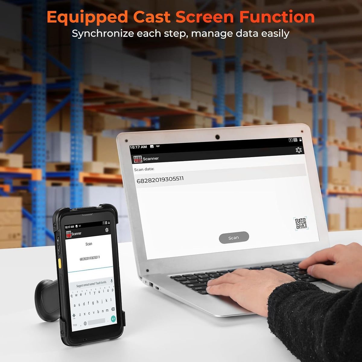 MUNBYN IPDA101P Android Barcode Scanner with Pistol Grip