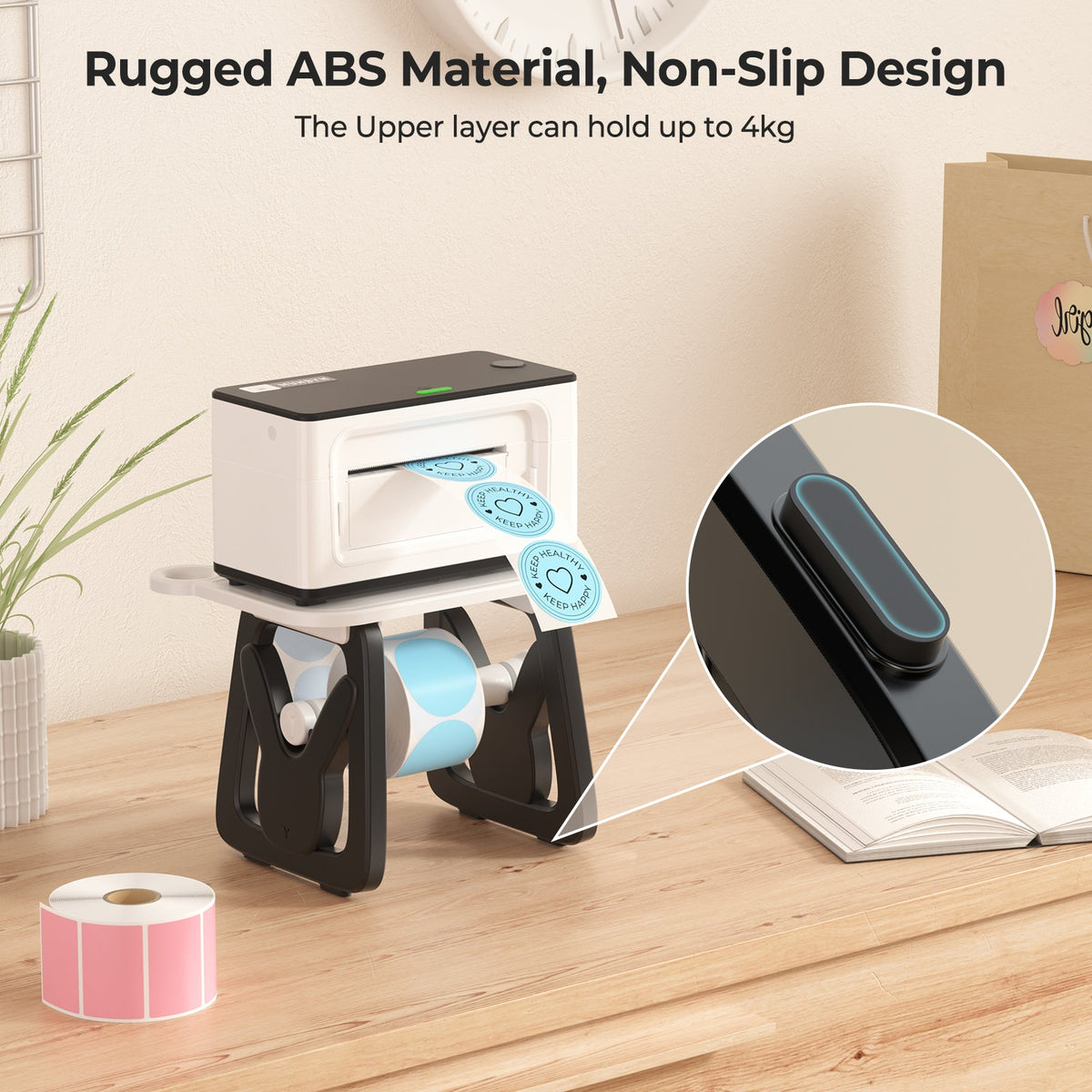 MUNBYN RealWriter 941BP Bluetooth Printer & Round Labels & 3-in-1 Holder Candle Set