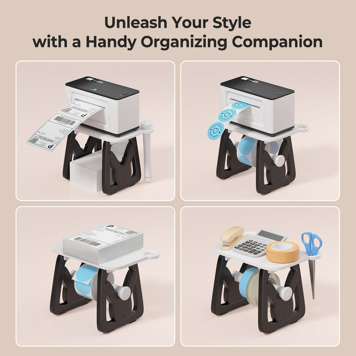 MUNBYN ILH02 3-in-1 Label Holder for Printers and Rolls