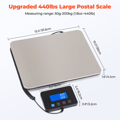 MUNBYN IPS03 200kg Digital Parcel Scale for Heavy Packages