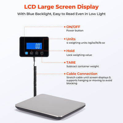 MUNBYN IPS03 200kg Digital Parcel Scale for Heavy Packages