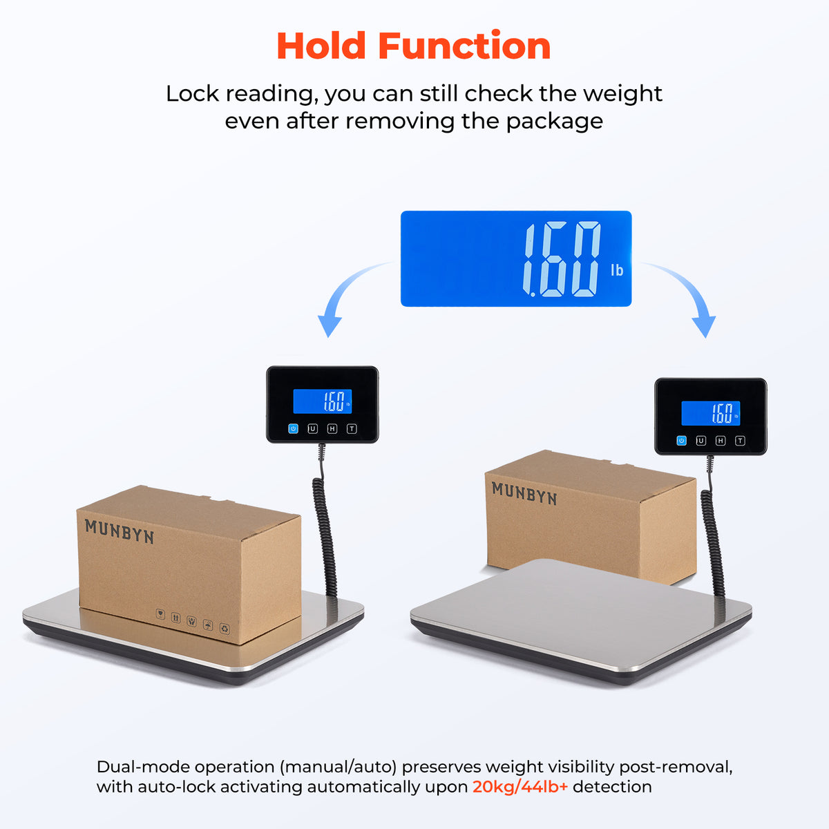 MUNBYN IPS03 200kg Digital Parcel Scale for Heavy Packages