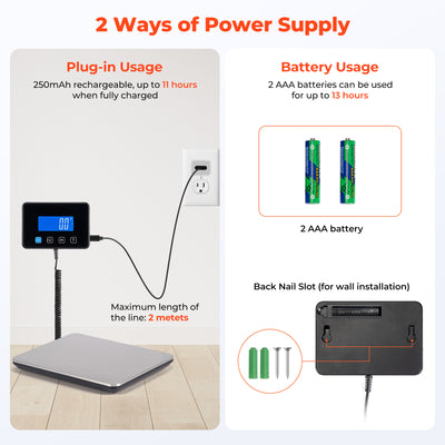 MUNBYN IPS03 200kg Digital Parcel Scale for Heavy Packages
