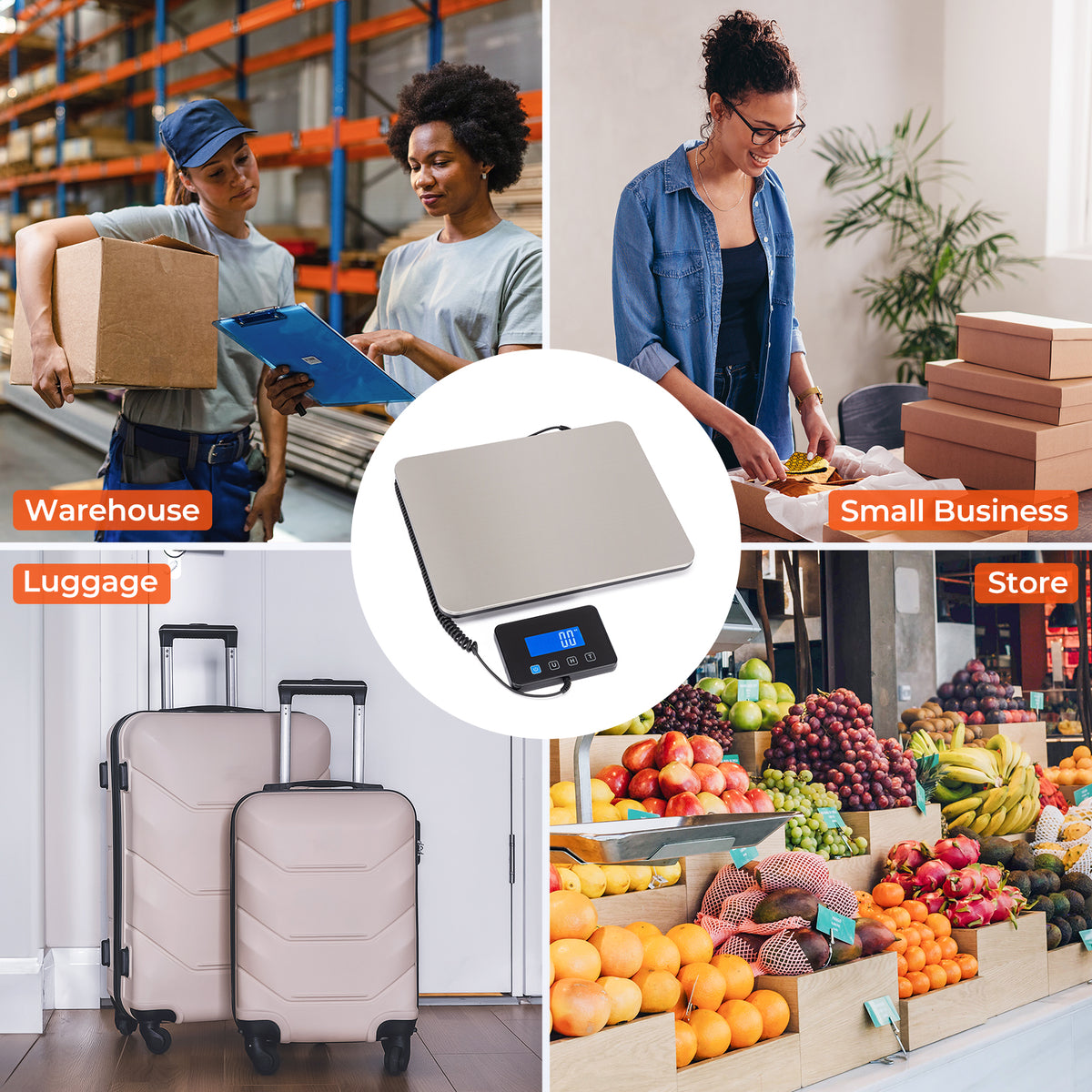 MUNBYN IPS03 200kg Digital Parcel Scale for Heavy Packages