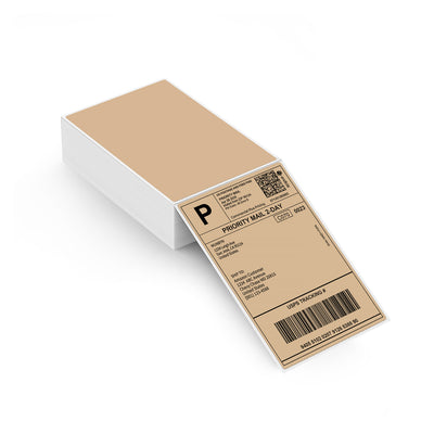 MUNBYN 4" x 6" braune Versandetiketten für Paketversand