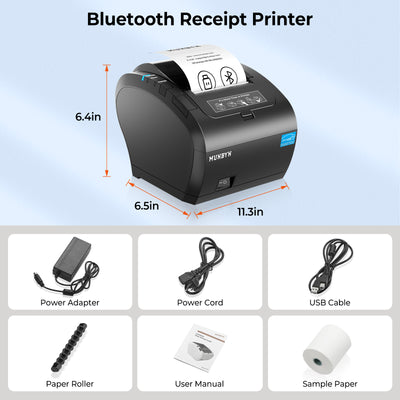 MUNBYN 047P-USEB Bluetooth Bondrucker mit MFi-Zertifizierung