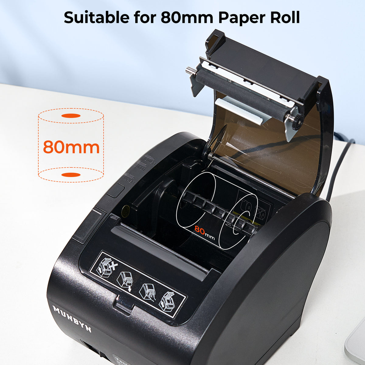 MUNBYN 047P-USEB Bluetooth Bondrucker mit MFi-Zertifizierung