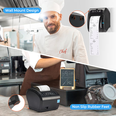 MUNBYN 047P-USEB Bluetooth Bondrucker mit MFi-Zertifizierung