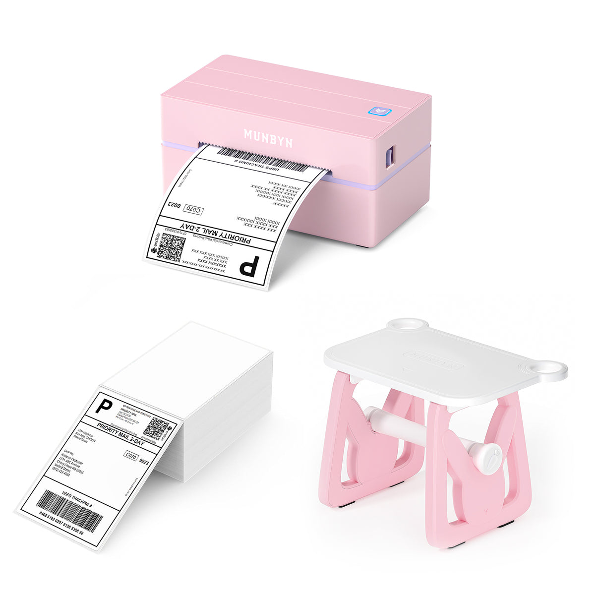 MUNBYN RW130B Bluetooth Thermal Printer Kit for Shipping and Simple Labels
