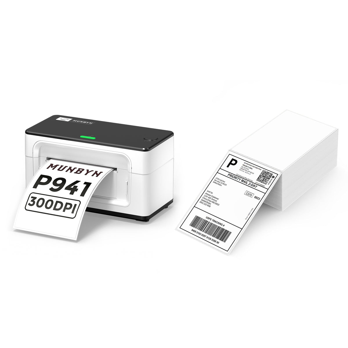 MUNBYN RW941BP 300 DPI Bluetooth Thermodrucker