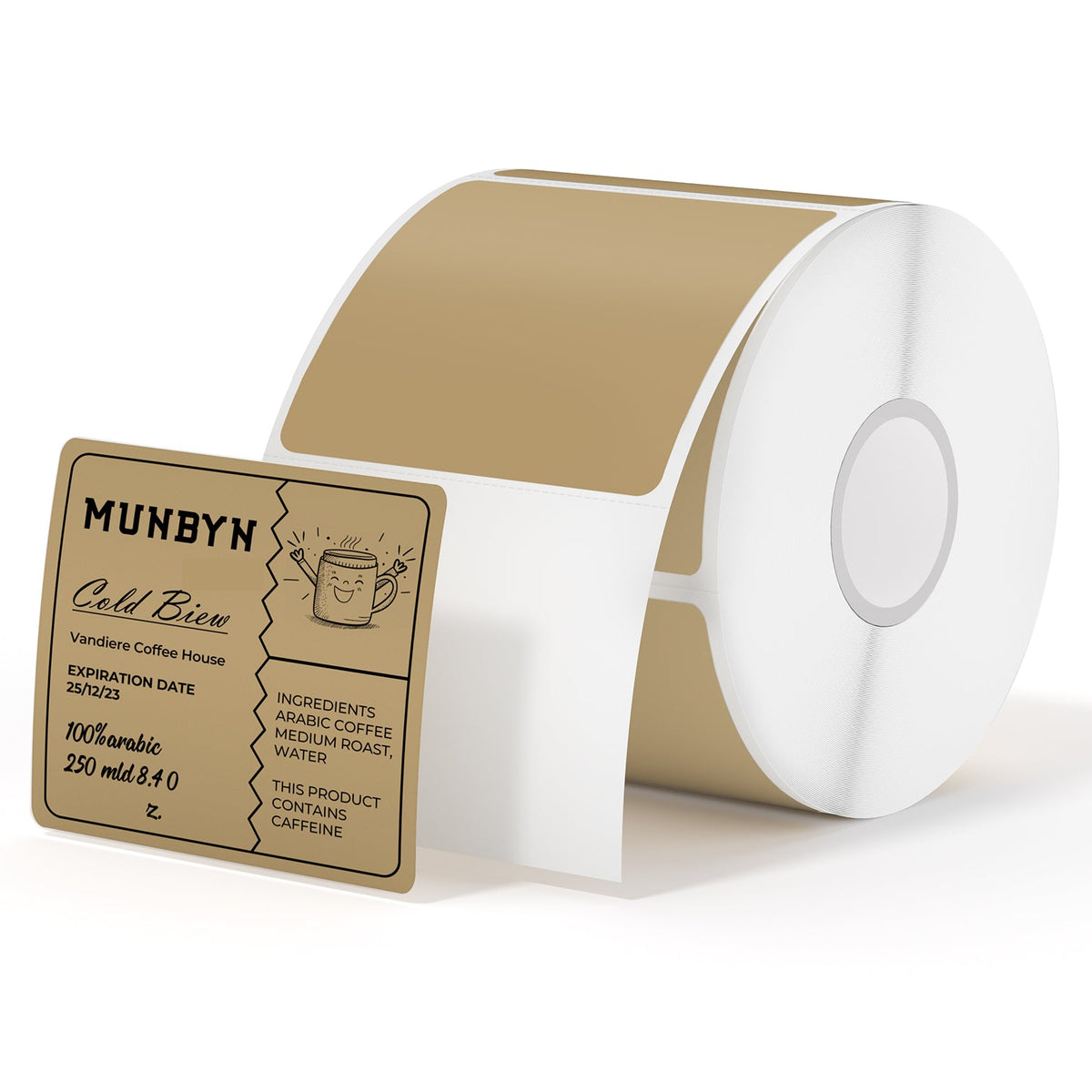 MUNBYN RealWriter 403B Bluetooth Drucker & 2x2 Quadrat Etiketten Kerze Verpackung Branding Set