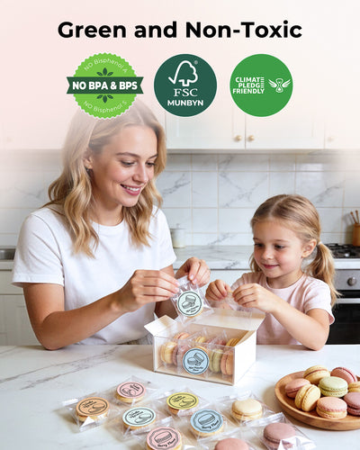 MUNBYN 2" Macaron Runde Thermoetiketten Mischpackung für Produkt- und Verpackungsaufkleber