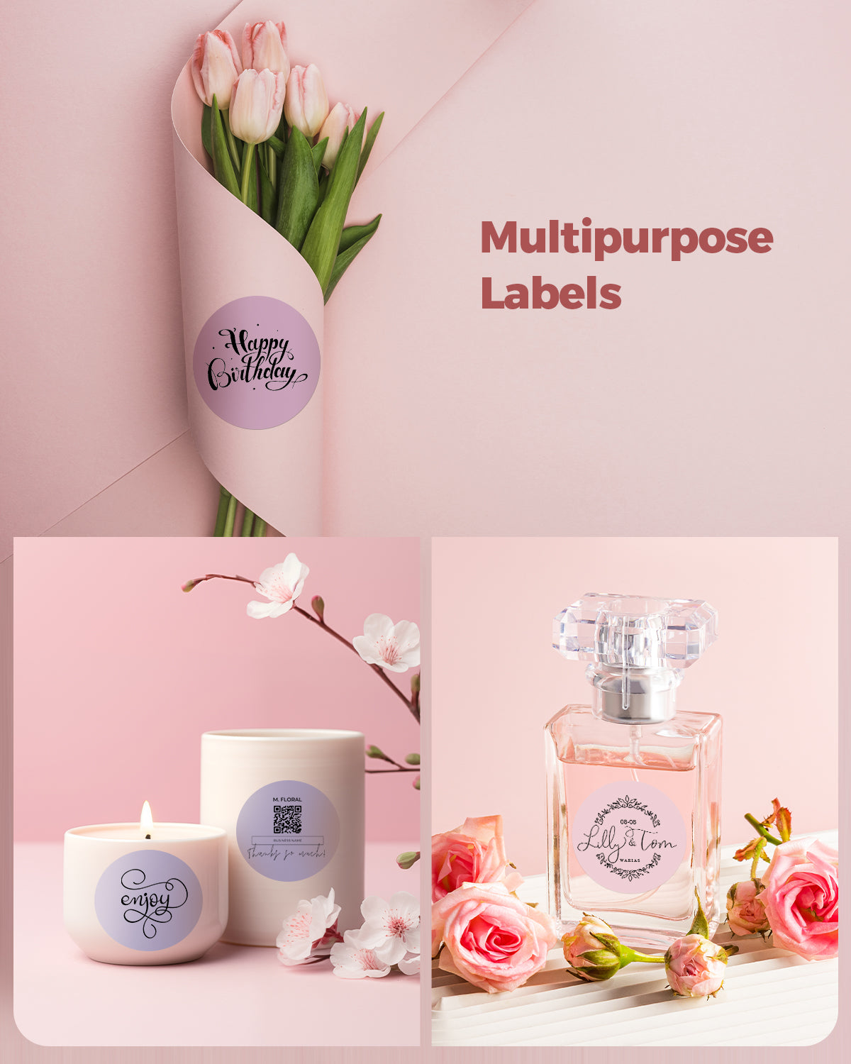 MUNBYN Etsy Kleingewerbe Etiketten Set für Verpackung und Organisation