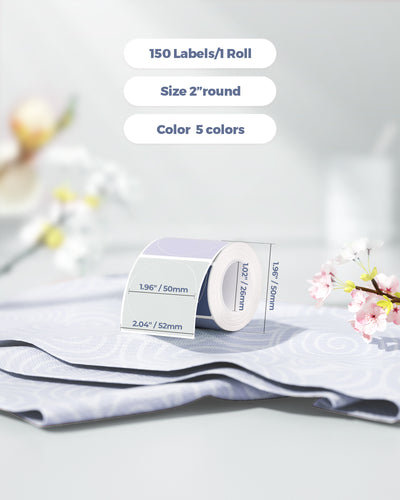 MUNBYN 2" Morandi ronde labels voor product en verpakking