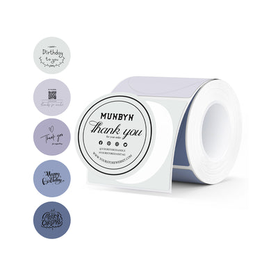 MUNBYN 2" Morandi ronde labels voor product en verpakking