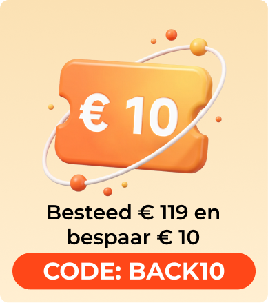 Bestel vanaf €119 en bespaar €10. Gebruik code BACK10