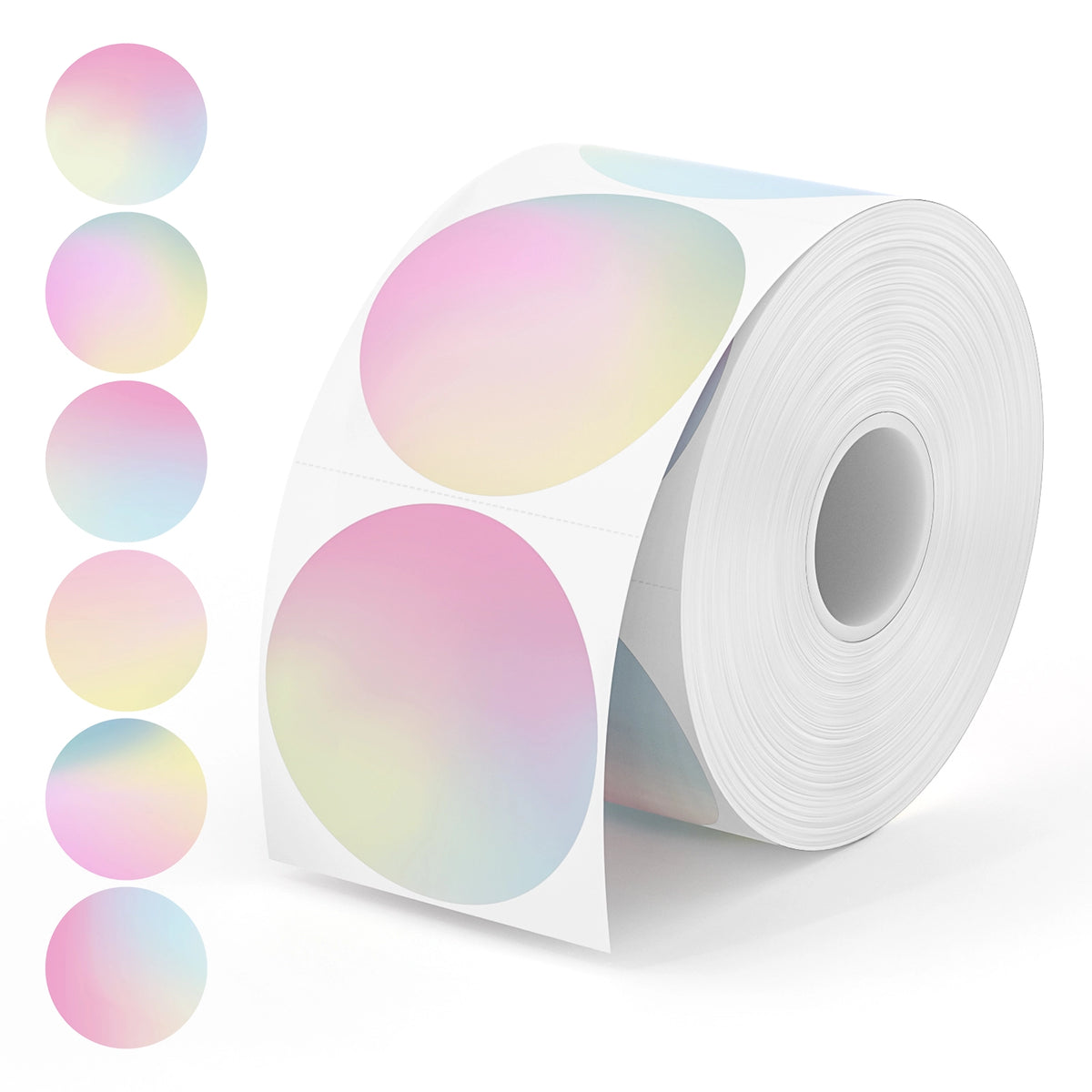 MUNBYN 2" Rosa Farbverlauf 6-in-1-Thermoetiketten für kleine Unternehmen