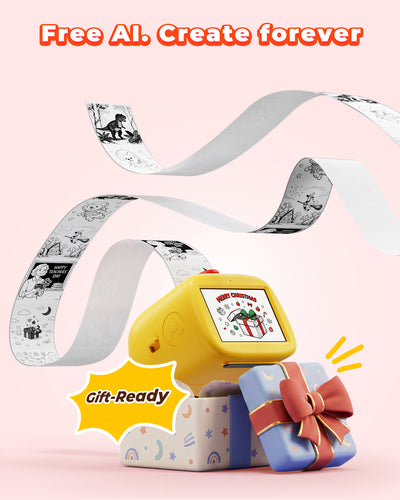 MUNBYN Sticker SP01 AI-Aufkleberdrucker mit Sprachsteuerung für Kinder – Kreatives Geschenk