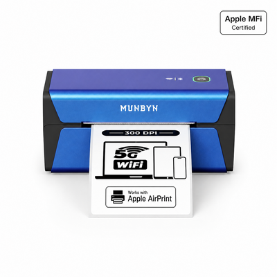 MUNBYN RW401AP 300DPI AirPrint Thermodrucker für hochwertige Produktetiketten
